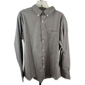 New Vineyard Vines Green Plaid Stretch Cotton Button Down Shirt Men's Size Large